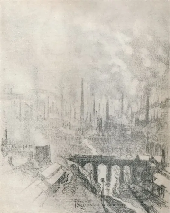 Framed Print : Munition City, 1916, (1917). Artist: Joseph Pennell Framed Print : Munition City, 1916, (1917). Artist: Joseph Pennell