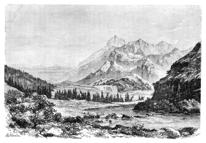 Framed Print : Munku-Sardyk, the Sayan Mountains, Siberia, Russia, 1895. Artist: Bertrand Framed Print : Munku-Sardyk, the Sayan Mountains, Siberia, Russia, 1895. Artist: Bertrand