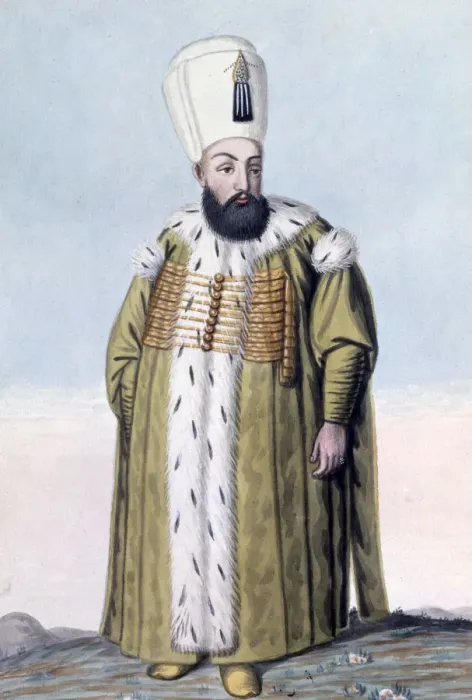 Framed Print : Murad III, Ottoman Emperor, (1808). Artist: John Young Framed Print : Murad III, Ottoman Emperor, (1808). Artist: John Young