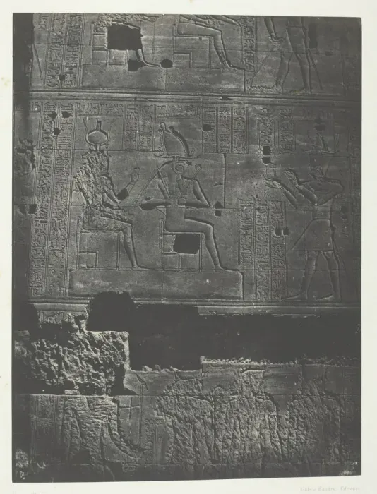 Framed Print : Muraille Occidentale, Grand Temple d Isis aPhiloe;Nubie, 1849 / 51, printed 1852 Framed Print : Muraille Occidentale, Grand Temple d Isis aPhiloe;Nubie, 1849 / 51, printed 1852