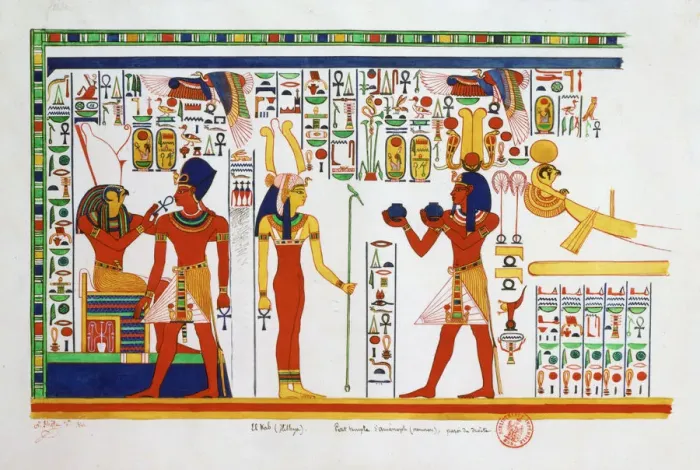 Framed Print : Mural from El-Kab, Egypt, 1841. Artist: Nestor l Hote Framed Print : Mural from El-Kab, Egypt, 1841. Artist: Nestor l Hote