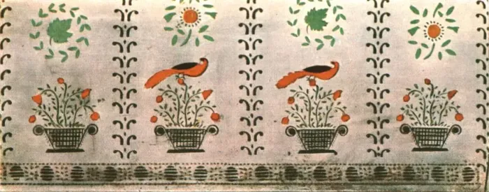 Framed Print : Mural painting in the Grant Family House, Saco, Maine, USA, (1928). Creator: Unknown Framed Print : Mural painting in the Grant Family House, Saco, Maine, USA, (1928). Creator: Unknown