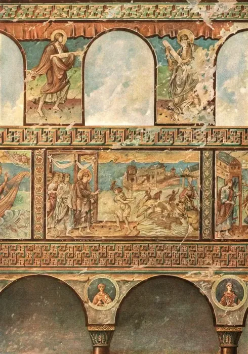 Framed Print : Mural paintings in the Church of St. George, Oberzell, Reichenau, Germany, (1928) Framed Print : Mural paintings in the Church of St. George, Oberzell, Reichenau, Germany, (1928)