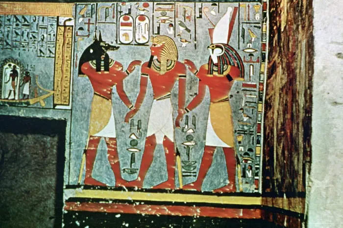Framed Print : Mural from the Tombs of the Nobles, Thebes, Luxor, Egypt