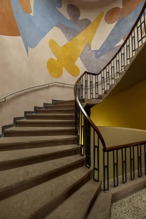 Framed Print : Murals by Oskar Schlemmer in Main building, Bauhaus-University Weimar, (1904-1911) Framed Print : Murals by Oskar Schlemmer in Main building, Bauhaus-University Weimar, (1904-1911)