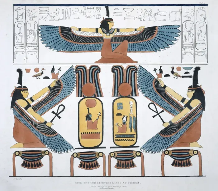 Framed Print : Murals from the Tombs of the Kings at Thebes, discovered by G Belzoni, 1820-1822 Framed Print : Murals from the Tombs of the Kings at Thebes, discovered by G Belzoni, 1820-1822