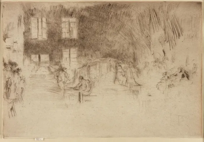 Framed Print : Murano-Glass Furnace, 1879-1880. Creator: James Abbott McNeill Whistler Framed Print : Murano-Glass Furnace, 1879-1880. Creator: James Abbott McNeill Whistler