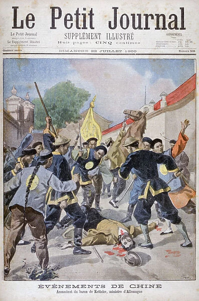 The murder of Baron Ketteler, German minister, China, 1900. Artist: Oswaldo Tofani