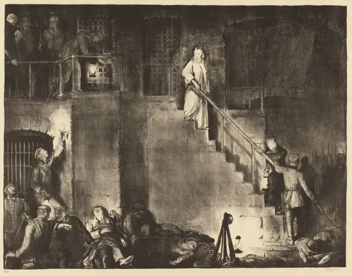 Framed Print : Murder of Edith Cavell, 1918. Creator: George Wesley Bellows Framed Print : Murder of Edith Cavell, 1918. Creator: George Wesley Bellows