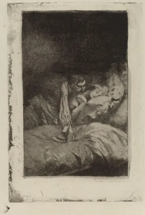 Framed Print : The Murder (Le Meurtre), 1885. Creator: Paul Albert Besnard Framed Print : The Murder (Le Meurtre), 1885. Creator: Paul Albert Besnard