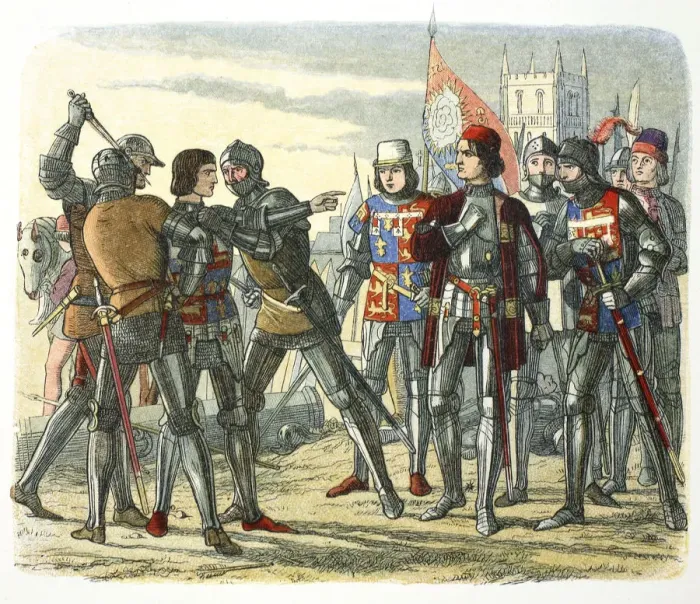 Framed Print : Murder of Prince Edward after his capture by King Edward IV, 1471 (1864). Artist Framed Print : Murder of Prince Edward after his capture by King Edward IV, 1471 (1864). Artist
