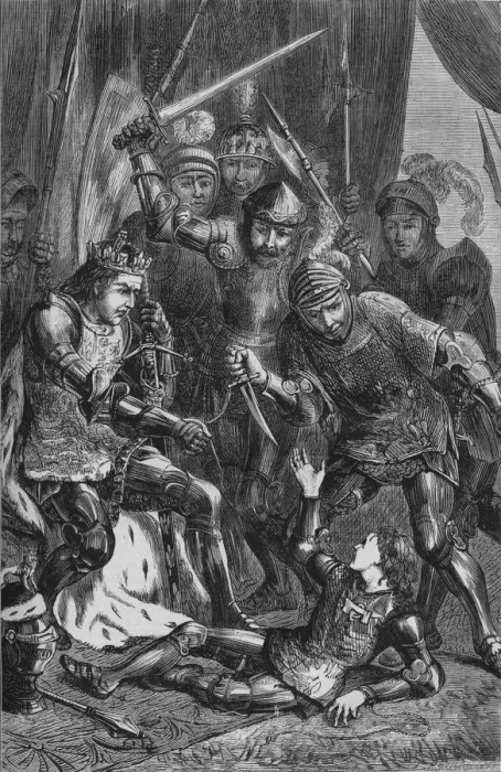 Framed Print : Murder of Prince Edward at Tewkesbury, 4 May 1471, (c1880) Framed Print : Murder of Prince Edward at Tewkesbury, 4 May 1471, (c1880)