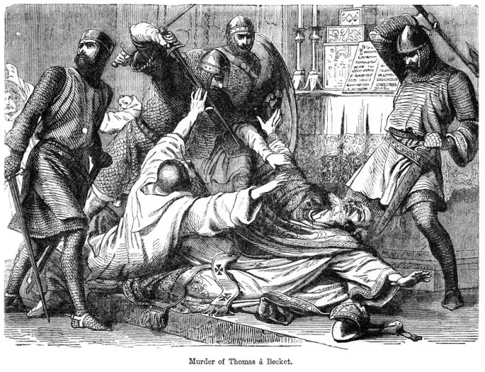 Framed Print : Murder of Thomas a Becket, 1170 Framed Print : Murder of Thomas a Becket, 1170
