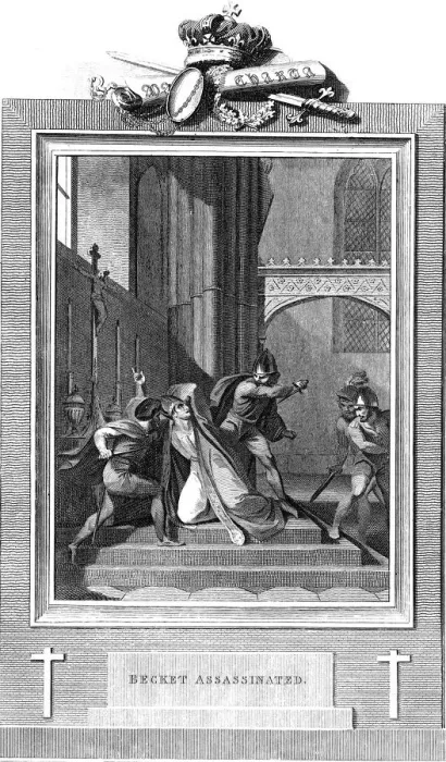 Framed Print : The murder of Thomas a Becket, 1170 (1825) Framed Print : The murder of Thomas a Becket, 1170 (1825)