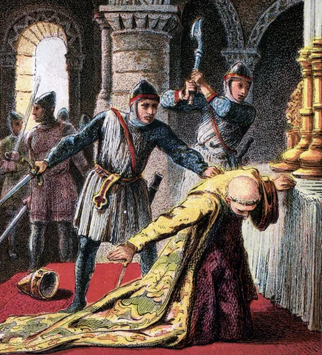 Framed Print : Murder Of Thomas A Becket, 1170, (c1850) Framed Print : Murder Of Thomas A Becket, 1170, (c1850)