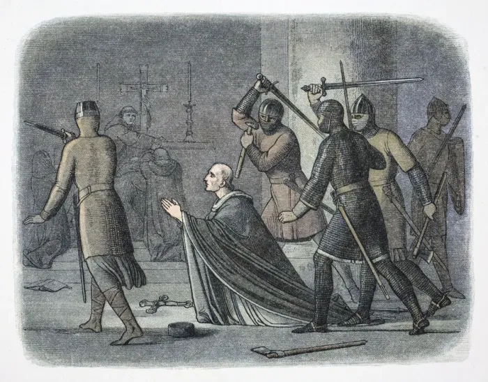 Framed Print : Murder of Thomas Becket, Canterbury Cathedral, Kent, 1170 (1864) Framed Print : Murder of Thomas Becket, Canterbury Cathedral, Kent, 1170 (1864)