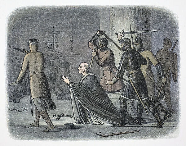 Murder of Thomas Becket, Canterbury Cathedral, Kent, 1170 (1864)