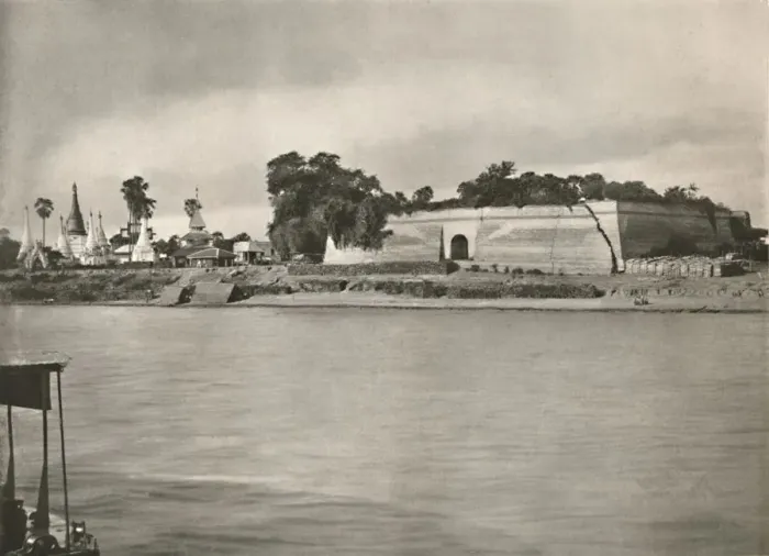 Framed Print : The Murhla Fort on the Irrawaddy, 1900. Creator: Unknown