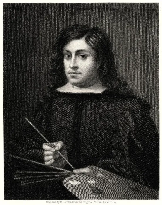 Framed Print : Murillo, 19th century. Artist: R Scriven Framed Print : Murillo, 19th century. Artist: R Scriven