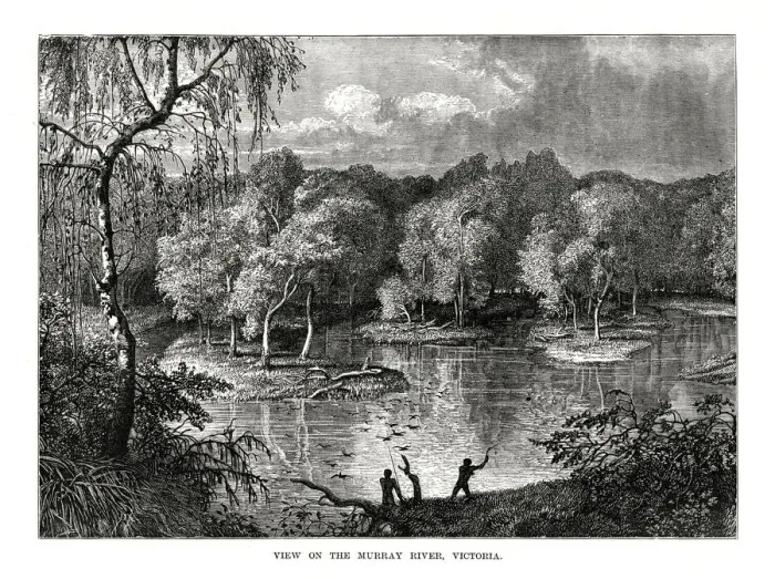 Framed Print : Murray River, Victoria, Australia, 1877 Framed Print : Murray River, Victoria, Australia, 1877