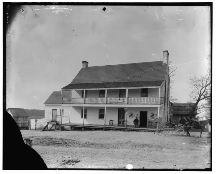 Framed Print : Murray's Hotel, Bryantown, Md. between 1890 and 1910. Creator: Unknown Framed Print : Murray's Hotel, Bryantown, Md. between 1890 and 1910. Creator: Unknown