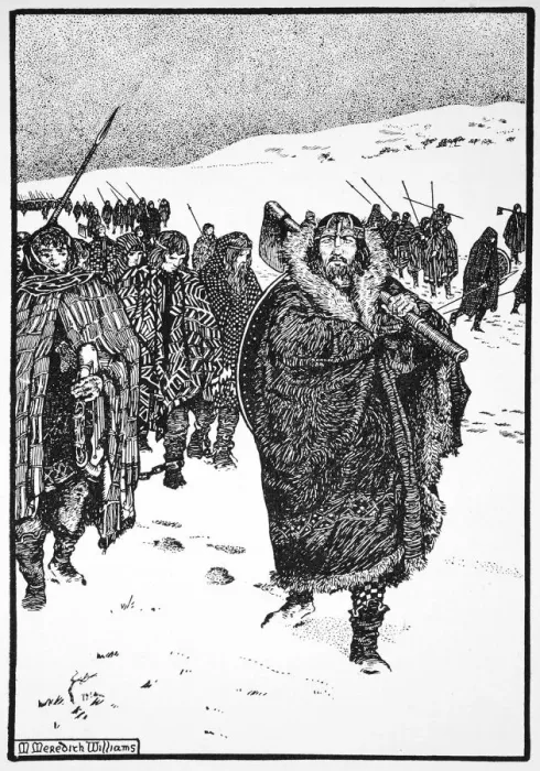 Framed Print : Murtough on his journey with the King of Munster in fetters, 941 (1913). Artist Framed Print : Murtough on his journey with the King of Munster in fetters, 941 (1913). Artist