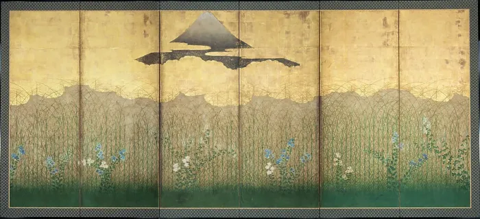 Framed Print : Musashino, 17th century. Artist: Anonymous Framed Print : Musashino, 17th century. Artist: Anonymous