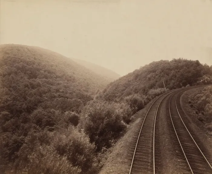 Framed Print : Musconetcong Curve, c. 1895. Creator: William H Rau