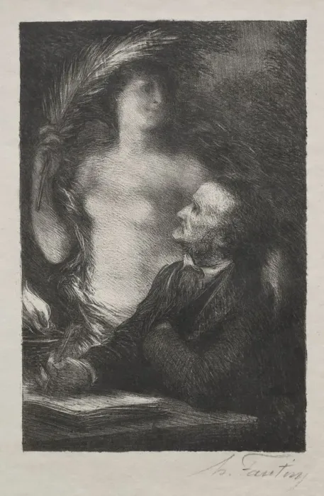 Framed Print : The Muse, 1887. Creator: Henri Fantin-Latour (French, 1836-1904) Framed Print : The Muse, 1887. Creator: Henri Fantin-Latour (French, 1836-1904)