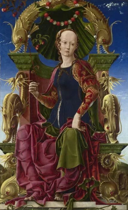 Framed Print : A Muse (Calliope), 1455-1460. Artist: Tura, Cosimo (before 1431-1495) Framed Print : A Muse (Calliope), 1455-1460. Artist: Tura, Cosimo (before 1431-1495)