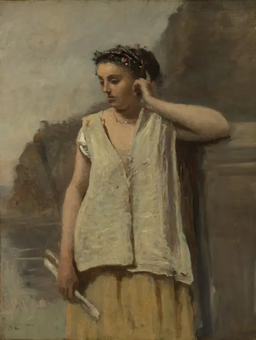 Framed Print : The Muse: History, ca. 1865. Creator: Jean-Baptiste-Camille Corot Framed Print : The Muse: History, ca. 1865. Creator: Jean-Baptiste-Camille Corot