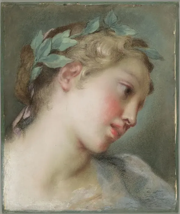 Framed Print : A Muse, mid-1720s. Creator: Rosalba Giovanna Carriera Framed Print : A Muse, mid-1720s. Creator: Rosalba Giovanna Carriera