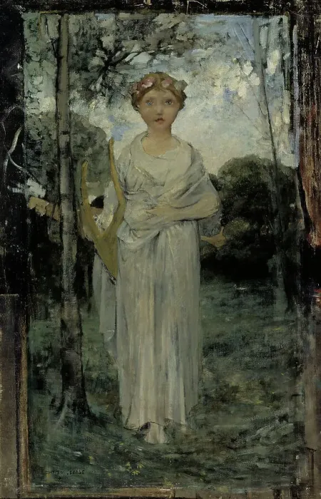 Framed Print : Muse, Study, 1870-1884. Creator: Jules Bastien-Lepage Framed Print : Muse, Study, 1870-1884. Creator: Jules Bastien-Lepage