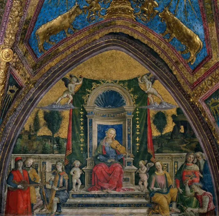 Framed Print : The Music, 1492-1494. Creator: Pinturicchio, Bernardino (1454-1513) Framed Print : The Music, 1492-1494. Creator: Pinturicchio, Bernardino (1454-1513)