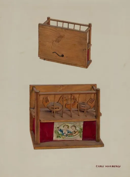 Framed Print : Music Box, 1935 / 1942. Creator: Chris Makrenos Framed Print : Music Box, 1935 / 1942. Creator: Chris Makrenos