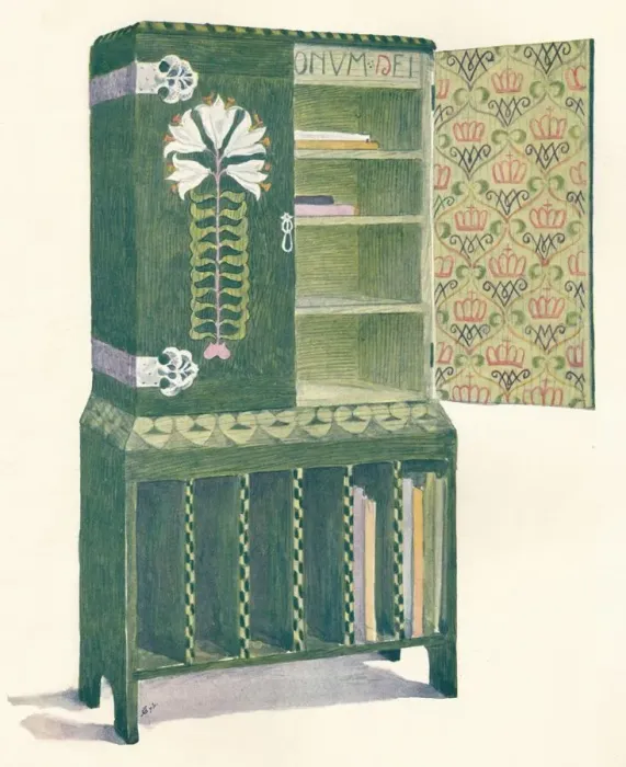 Framed Print : Music Cabinet. From a sketch by M. H. Baillie Scott, 19th century. Artist: Mackay Hugh Baillie Scott Framed Print : Music Cabinet. From a sketch by M. H. Baillie Scott, 19th century. Artist: Mackay Hugh Baillie Scott