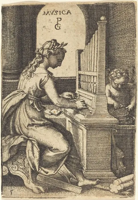 Framed Print : Music. Creator: Georg Pencz Framed Print : Music. Creator: Georg Pencz