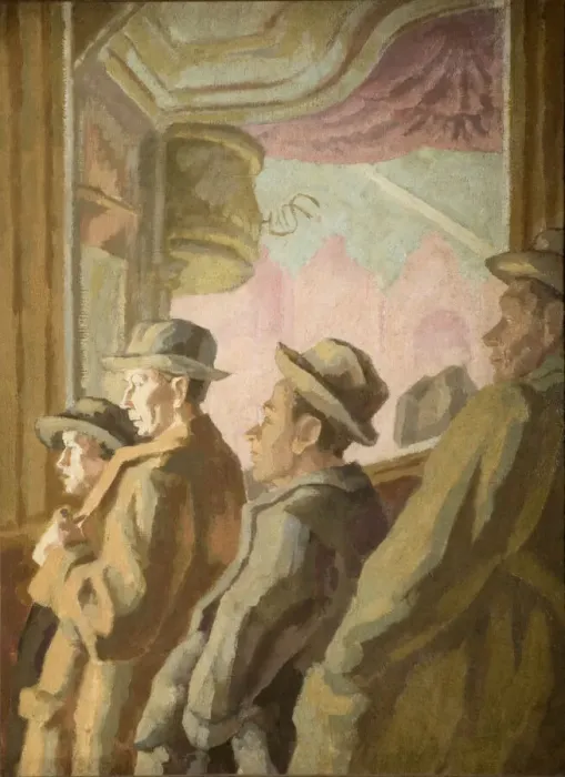 Framed Print : Music Hall Audience, 1945. Creator: Therese Lessore Framed Print : Music Hall Audience, 1945. Creator: Therese Lessore