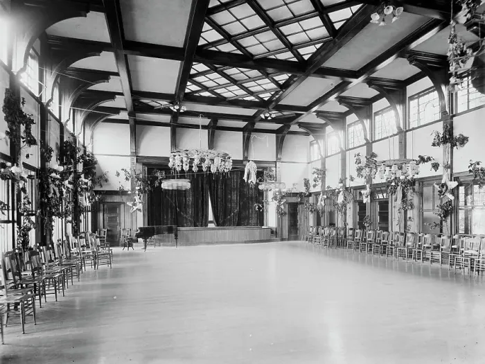 Framed Print : The Music hall, Manhanset House, Shelter Island, N.Y. between 1900 and 1905. Creator: Unknown Framed Print : The Music hall, Manhanset House, Shelter Island, N.Y. between 1900 and 1905. Creator: Unknown