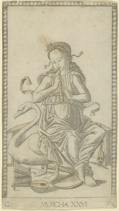 Framed Print : Music, plate 26 from Arts and Sciences, c.1465. Creator: Unknown Framed Print : Music, plate 26 from Arts and Sciences, c.1465. Creator: Unknown