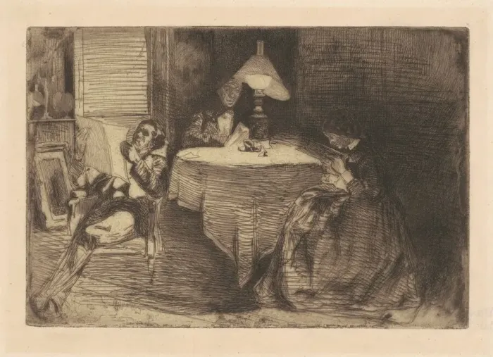 Framed Print : The Music Room, 1859. Creator: James Abbott McNeill Whistler Framed Print : The Music Room, 1859. Creator: James Abbott McNeill Whistler