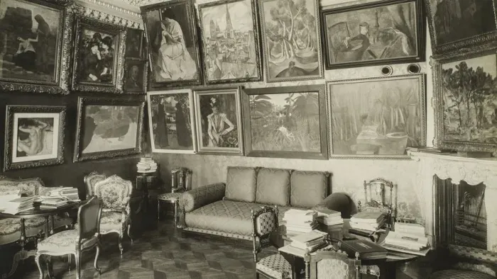 Framed Print : The music room in the Shchukins house with works by Degas, Maurice Denis and Henri Rousseau, 1913-1 Framed Print : The music room in the Shchukins house with works by Degas, Maurice Denis and Henri Rousseau, 1913-1