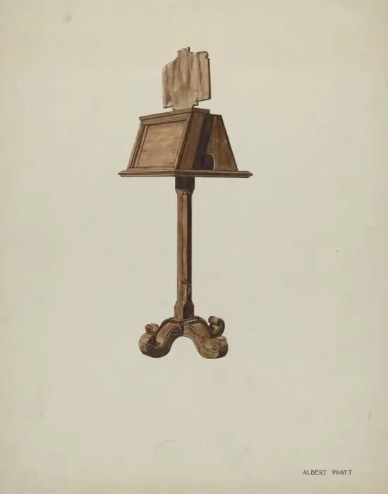 Framed Print : Music Stand, c. 1937. Creator: Albert Pratt Framed Print : Music Stand, c. 1937. Creator: Albert Pratt