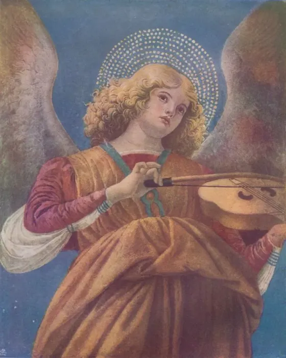 Framed Print : Musical Angel with Violin (fresco), c15th century. Artist: Melozzo da Forli Framed Print : Musical Angel with Violin (fresco), c15th century. Artist: Melozzo da Forli