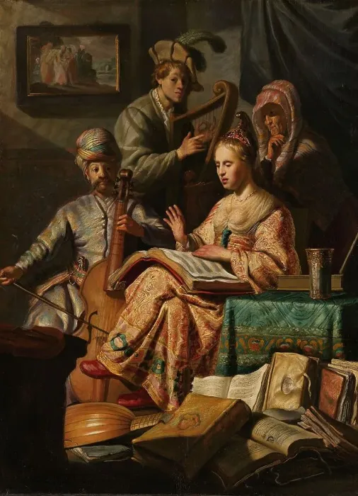 Framed Print : Musical Company, 1626. Creator: Rembrandt Harmensz van Rijn Framed Print : Musical Company, 1626. Creator: Rembrandt Harmensz van Rijn