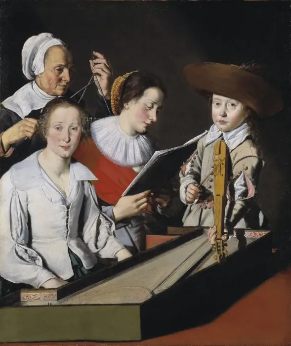 Framed Print : A Musical Party