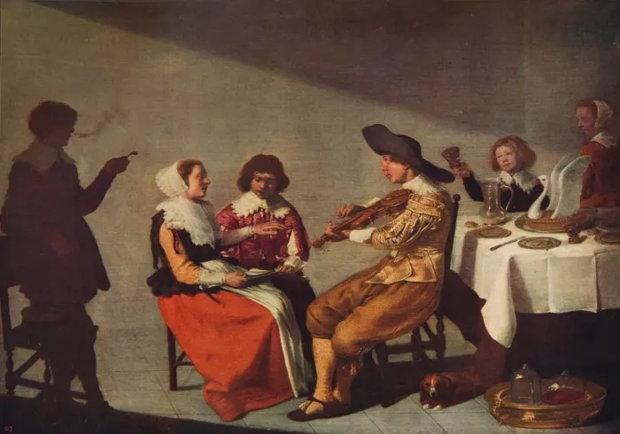 Framed Print : A Musical Party, 1631, (c1915). Artist: Jacob van Velsen Framed Print : A Musical Party, 1631, (c1915). Artist: Jacob van Velsen