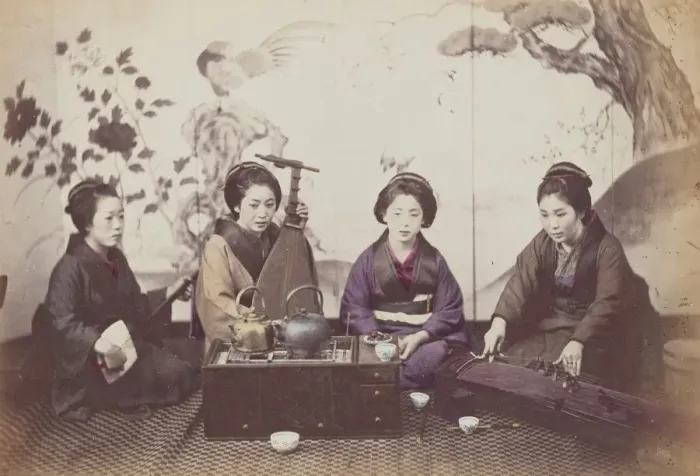 Framed Print : Musical Party, 1868. Creator: Felice Beato Framed Print : Musical Party, 1868. Creator: Felice Beato