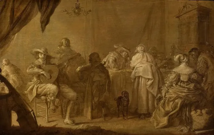 Framed Print : A Musical Party, c.1635-c.1645. Creator: Adriaen van de Venne Framed Print : A Musical Party, c.1635-c.1645. Creator: Adriaen van de Venne