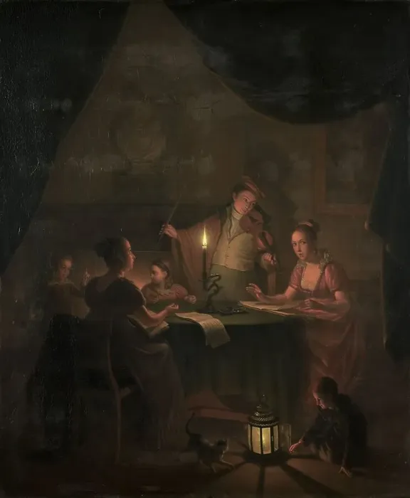 Framed Print : A Musical Party by Candlelight, 1786-1820. Creator: Michiel Versteegh Framed Print : A Musical Party by Candlelight, 1786-1820. Creator: Michiel Versteegh